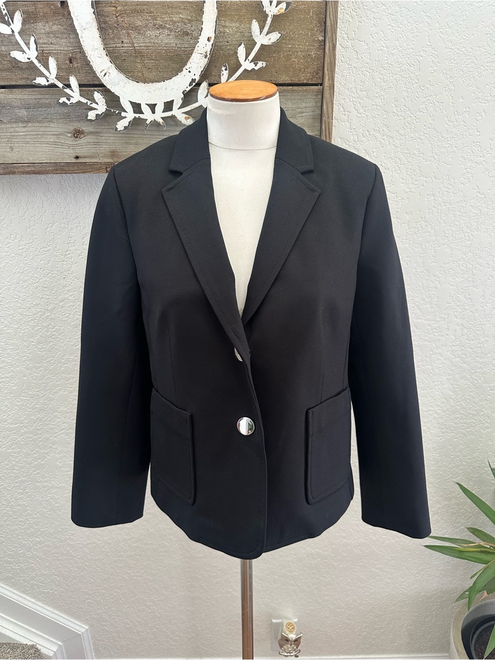 Banana Republic ponte knit blazer jacket ladies size Small